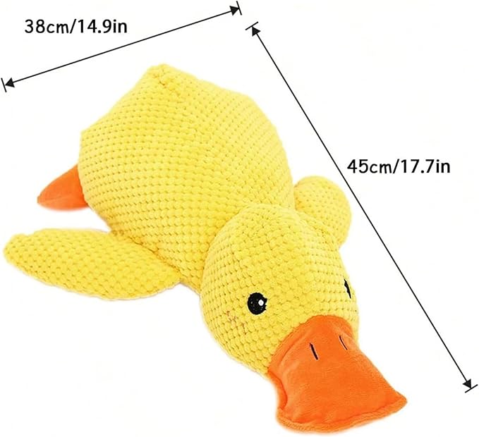 Mellow Dog Calming Duck Toy - Quacking Sound, Indoor Use (Green)