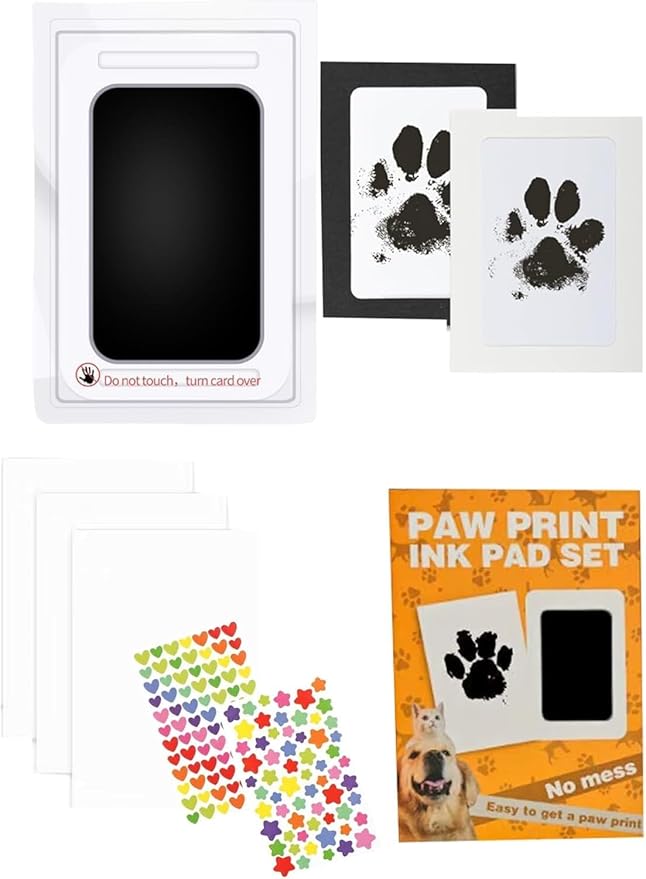 Paw Print Kit for Dogs, Inkless Clean Touch 2.3×3.7 in, Paw Print Kit for Dogs and Cats, Mess-Free for Puppies Kittens Pet Memorial 1 Pack