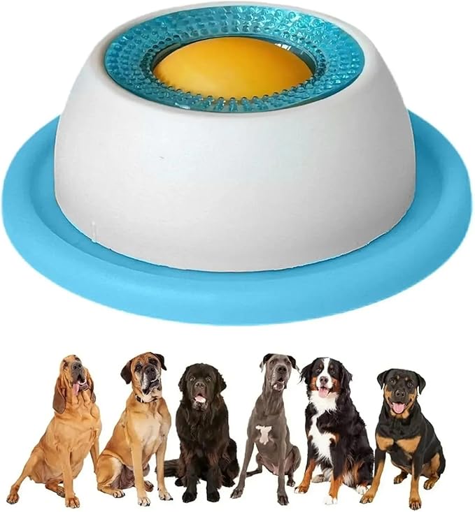 Interactive Lick Mat and Treat Dispensing Toy, Slow Feeder Puzzle for Dogs and Cats(Blue)