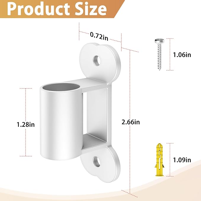 ForoGore 4 Pack Fence to Wall Anchor Compatible with FXW Dog Playpen, Dog Playpen Accessories for Yard, Fireplace, Doorways Indoor/Outdoor(White)
