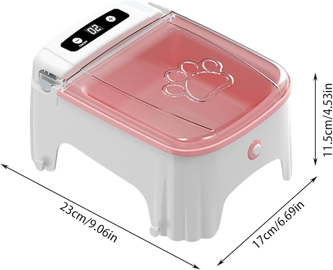 Pet Feeder - Electric Smart Meal Distributor, Digital Schedule Kibble Server with Voice Reminder Feature, Anti Jam Dispensing Design, Ideal for Busy Owners Travel Care