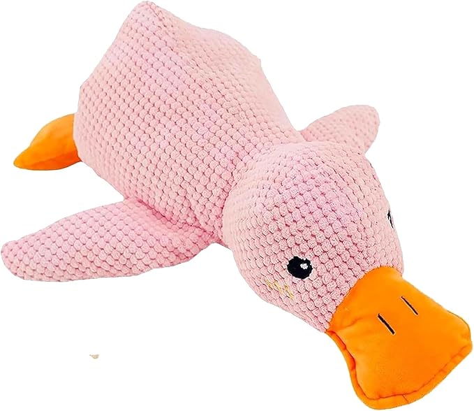 Calming Duck, Calming Duck Dog Toy Bright Yellow, Calming Duck for Dogs, Emotional Support Duck, The Mellow Dog Calming Duck, Quack-Quack Duck Dog Toy for Puppy Dogs (Pink, Big)