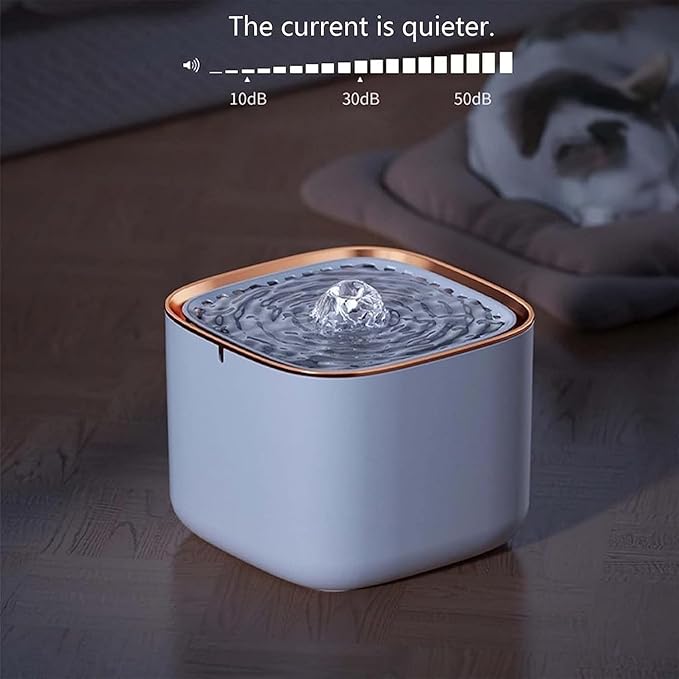 3L Automatic Cat Water Fountain, Quiet USB Pet Water Dispenser with Filter, PP Cat Drinking Fountain for Kittens, Dogs, and Small Pets