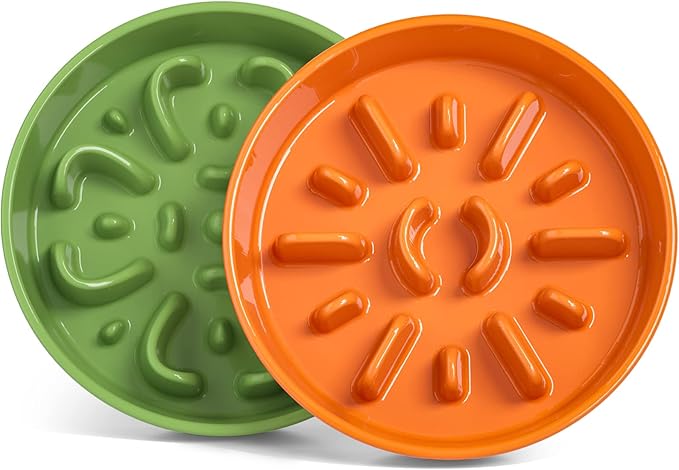 LE TAUCI Dog Slow Feeder Bowl Ceramic, 3 Cups Slow Feeding Dog Bowl Medium Large Breed, Maze Dog Bowl for Fast Eaters, Dog Dishes to Slow Down Eating, Puzzle Dog Food Bowl, Dog Maze Bowl