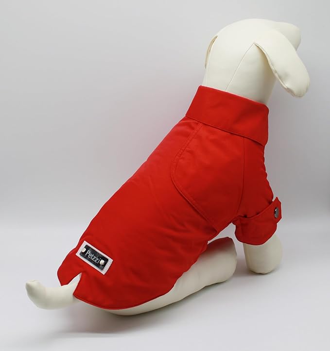 Pet Dog Puppy Cat Clothes Trench Coat Jacket - Theodore (Large, Red)