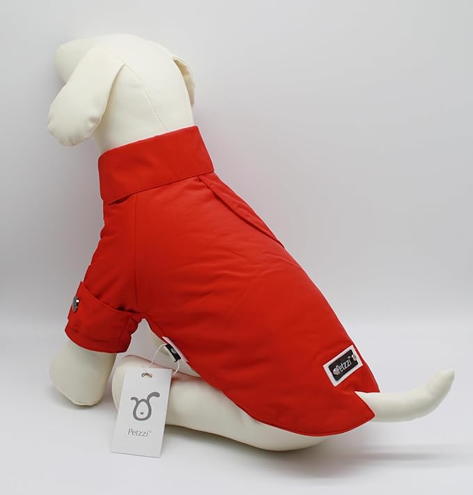 Pet Dog Puppy Cat Clothes Trench Coat Jacket - Theodore (X-Small, Red)