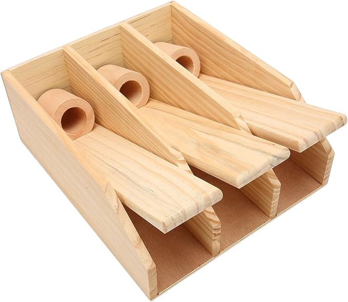 Dog Puzzle Toy, Interactive Foraging Mental Stimulation, Anxiety Relief, Wooden Treat Dispenser, for Dogs, Cats, Rabbits, Small Pets