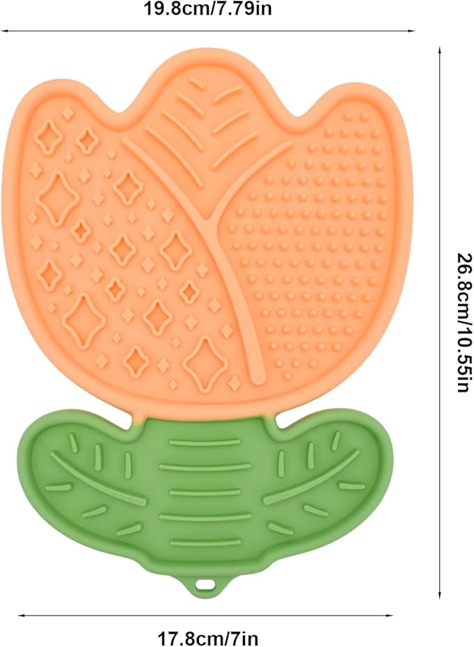Tulip Silicone Dog Licking Mat – Premium Slow Feeder & Calming Enrichment