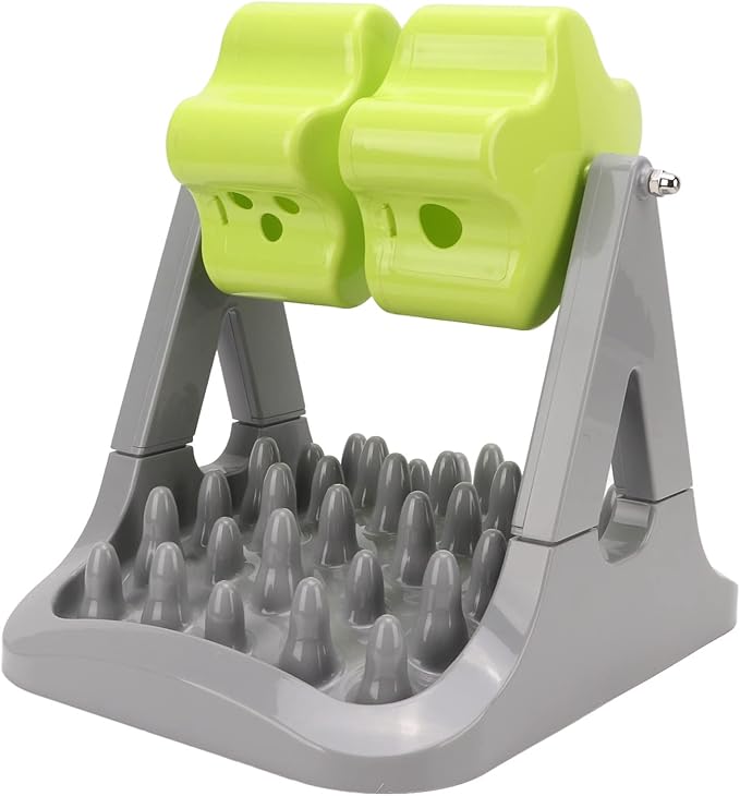 Pet Slow Feeder Interactive Dog Toy, ABS Material, Double Roller Design for Eating, Puzzle Feeding to Dog's Brain, Safe and Non