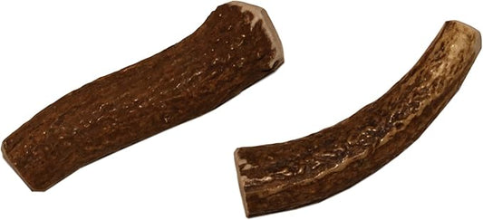 X Small Whole Twin Pack (for 0-15 lb Dogs and Puppies) Premium Grade Elk Antlers for Dogs (2 Pieces) Sourced in The USA