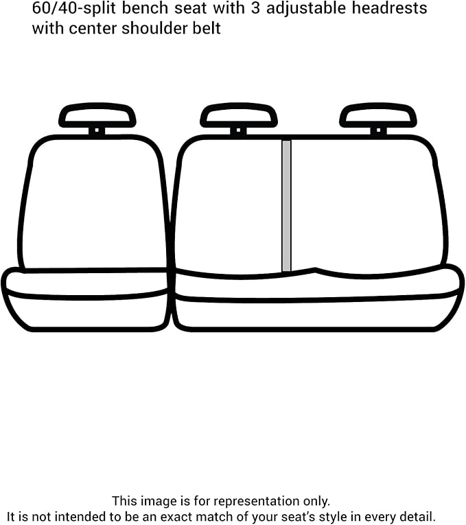 Covercraft Carhartt SeatSaver Custom Seat Covers | SSC8462CAGY | 2nd Row 60/40 Bench Seat | Compatible with Select Ford F-250/350 Models, Gravel