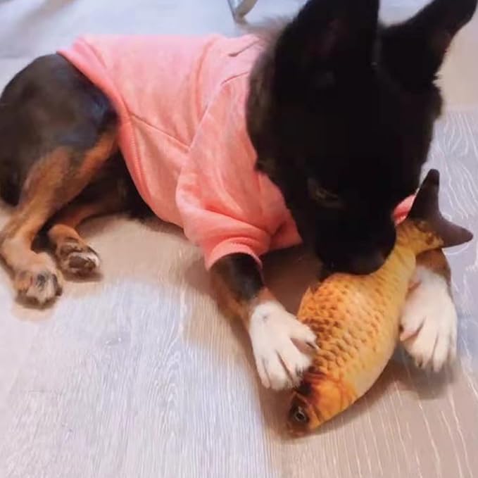 Realistic Flopping Fish Dog Chew Toy - Electric Moving Interactive Pet Toy for Small Medium Dogs, Chew Rocking Toy for Indoor Outdoor Exercise