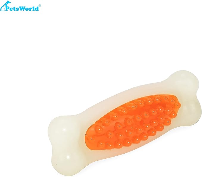 PETSWORLD Bacon Scented Dog Chew Toy for Tough Chewers. Cleans Teeth and Provides General Oral Health, Non-Toxic, Tough, Durable. for Small/Medium Dogs- 6 Ct