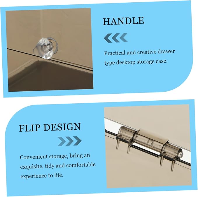 Acrylic Desktop Storage Box Cover Transparent Makeup Organizer for Cosmetics Jewelry and Office Supplies Durable and Stylish Drawer-type Storage