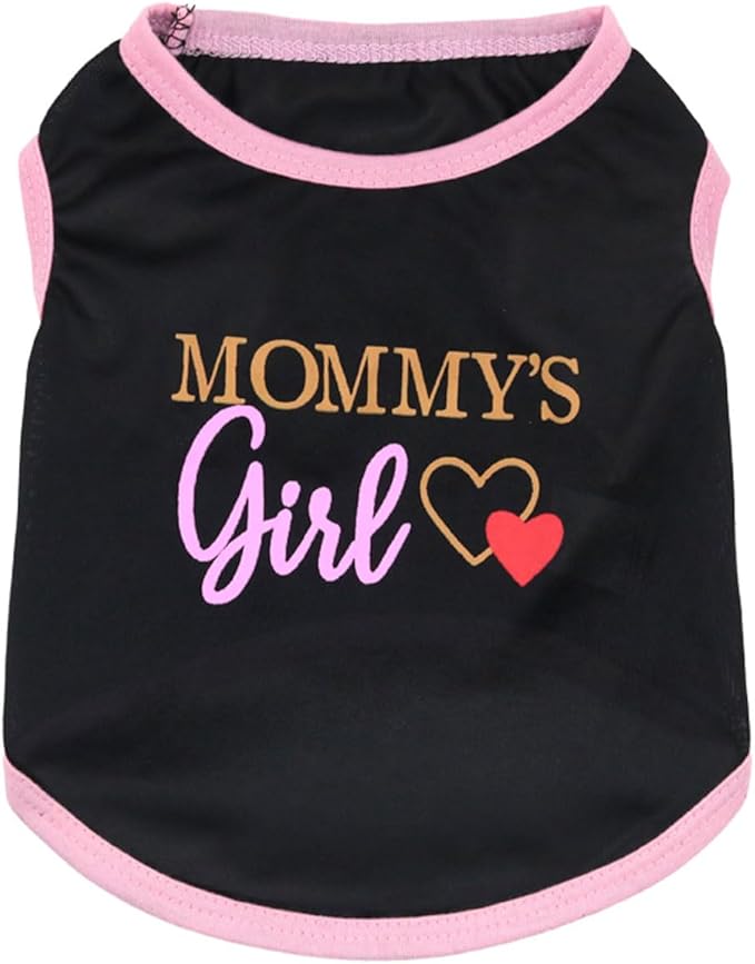 Small Dog T-Shirt for Girls, Breathable Lightweight Pet Summer Dogs Vest, Girl Puppy Clothes for Chihuahua Clothes