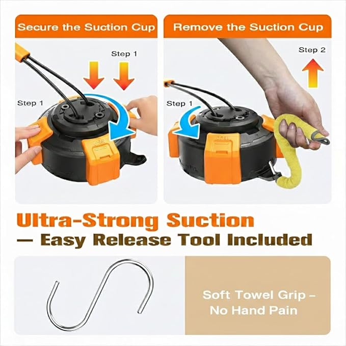 Suction Cup Dog Toy & Chew Toy for Aggressive Chewers - Interactive Tug of War Toy with Steel Rope for Large & Medium Dogs, Unbreakable Pull Toy for Mental Stimulation & Boredom Relief