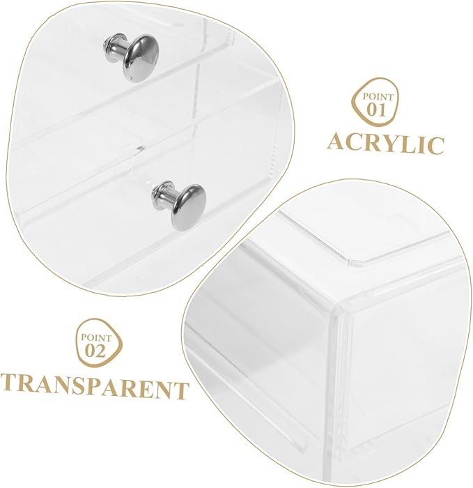 Organizer for Makeup Jewelry and Office Supplies Stackable Multi-use Storage Box Smooth-glide