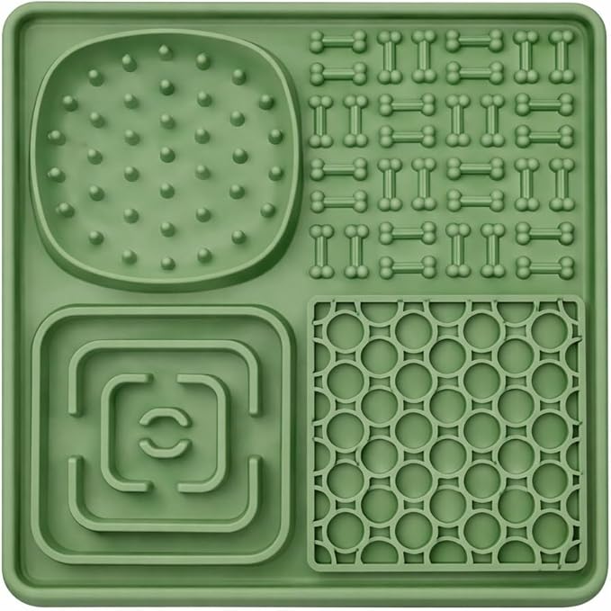 Hearth & Paw Silicone Lick Mat for Dogs – Slow Feeder & Enrichment Mat, Food-Grade 100% BPA-Free Silicone, Mental Stimulation,Better Digestions, Anxiety Relief, Multiple Colors Available (Sage Green)