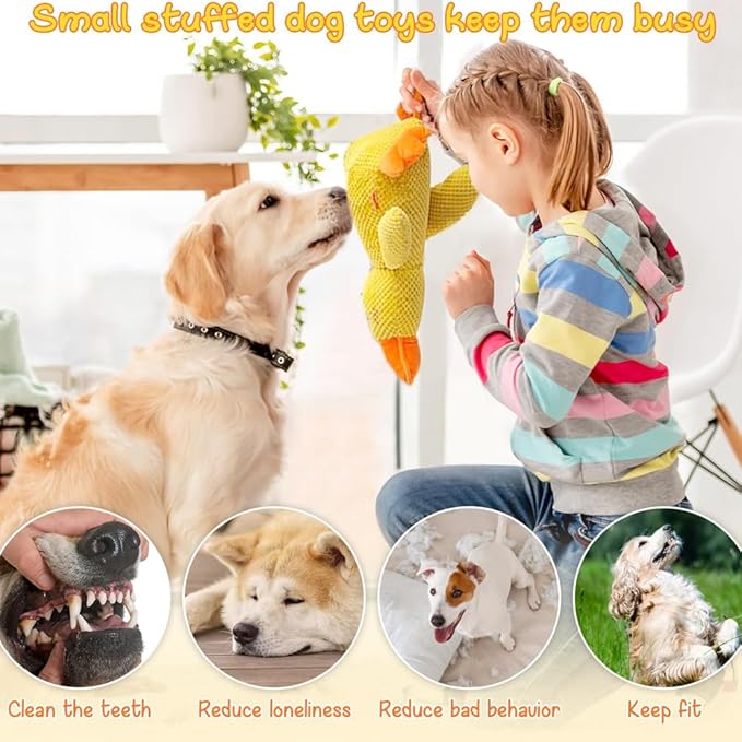 Mellow Calming Duck Dog Toy, 2026 Upgrade Calming Duck Toy for Dog, Interactive Toy with Quack Sound, Soft Plush Stuffed Calming Duck Pillow for Puppy Keep Busy (Yellow)