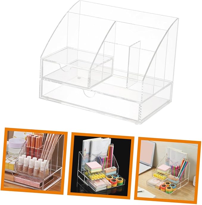 Acrylic Desk Organizer Drawer Multi-layer Storage Box for Makeup Office Supplies and Accessories Acrylic Design for Home and Office Use