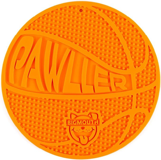 BigMouth Basketball Silicone Lick Mat for Dogs and Cats, Slow Feeder Enrichment Pad, Dishwasher Safe Anxiety Relief Toy