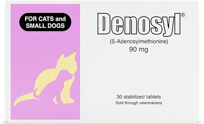 Nutramax Laboratories Denosyl for Dogs and Cats, Liver Health Supplement for Cats and Small Dogs, with S-adenosylmethionine (SAMe), Stabilized Tablets, 30 Count
