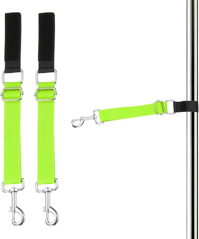 Dog Grooming Loop, Dog Grooming Harness Table Arm Accessories Adjustable Secure Stable Extender Bathing Restraint Leashes (Fluorescent Green, 2 Pcs), for Pet Bathing
