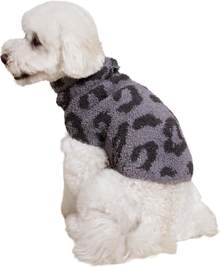 Barefoot Dreams® CozyChic® Barefoot in the Wild Pet Sweater, Graphite-Carbon, Medium