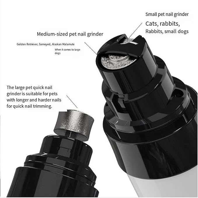 2026 New Upgraded Silent Nail Grinder,Electric Dog Nail Trimmers,Ultra-Quiet Operation,Pain-Free Nail Trimmer,USB Rechargeable Silent Dog with LED Light, & 2 Speeds for All Breeds (2PCS,Normal)