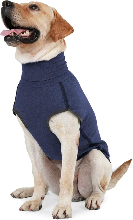 Dog Sweater Pullover Cold Weather Vest for Dogs Dog Sweatshirt & Jacket for Indoor and Outdoor Use (Large, Navy Blue)