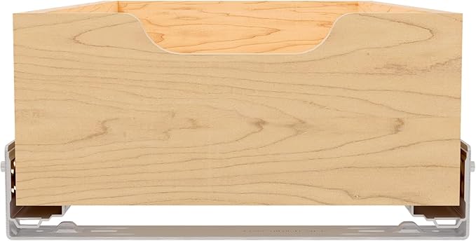 Rev-A-Shelf Standard Pullout Kitchen Cabinet Organizer and Drawer Box with Soft-Close for 15" Base and 11.75" W Cabinet Opening, Wood, 4WDB-12SC-1