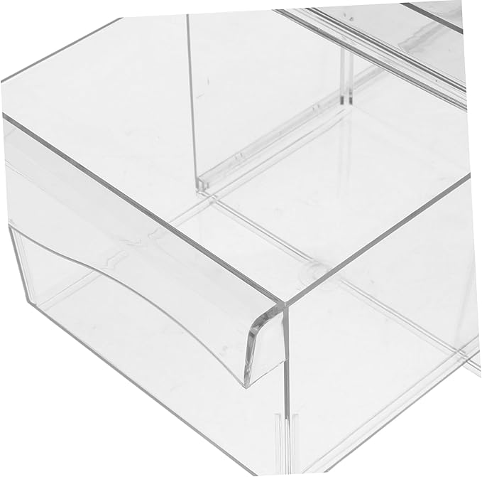2pcs Acrylic Cosmetic Storage Box Removable Stackable Makeup Organizer for Bathroom Vanity and Desk Design for Efficient Organization