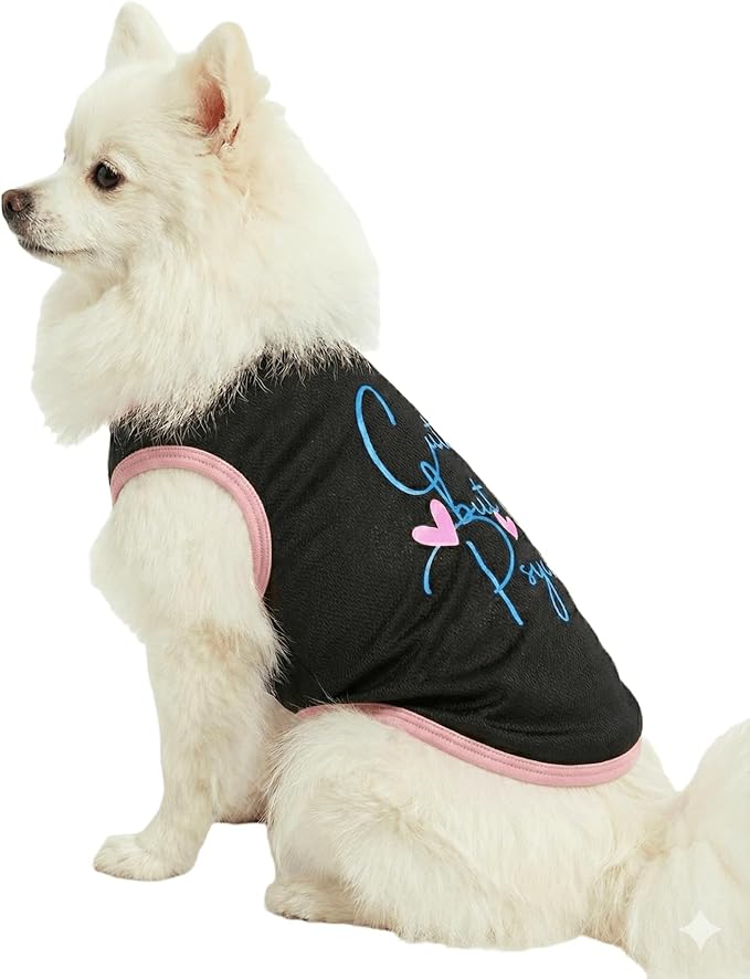 Small Dog T-Shirt for Girls, Breathable Lightweight Pet Summer Dogs Vest, Girl Puppy Clothes for Chihuahua Clothes