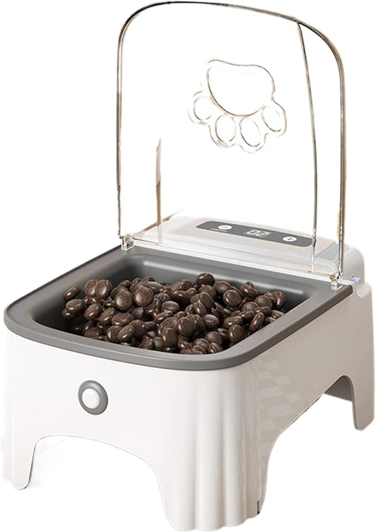 Automatic Cat Feeder - Programmable Timed Pet Dispenser, Sensor Activated Dry Food Bowl with Portion Control System, Sturdy Sealed Storage Container, Ideal for Small Dog Indoor Feeding