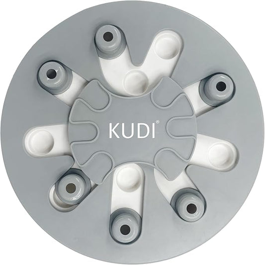 KUDI Dog Puzzle Food Feeder IQ Training Toy for Small/Medium/Large Dogs Interactive Treat Puzzle Mental Enrichment & Aggressive Chewer Gift White