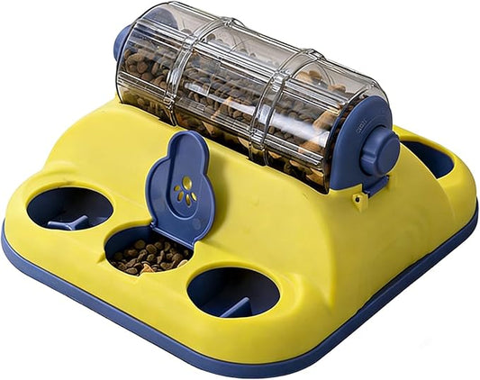 Dog Puzzle Toy - Treat Challenge, Interactive Feeding Game, Food Dispensing Fun Toy | for Small Medium Pet Cat Kitten Training Boredom Enrichment Mental Stimulation Busy Exercise Activity