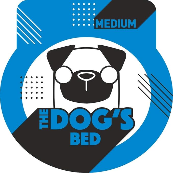 The Dog’s Bed Orthopedic Memory Foam Dog Bed, Medium Blue & Red Trim UK Center Flag, Pain Relief for Arthritis, Hip & Elbow Dysplasia, Post Surgery, Supportive, Calming, Waterproof Washable