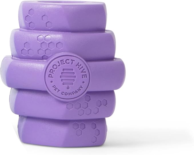PROJECT HIVE ·PET COMPANY· - Calming Lavender Scented - Hive Chew Toy for Large Dogs - Dog Chew Toy for Large Breeds - Floats in Water - Durable and Tough - Made in The USA