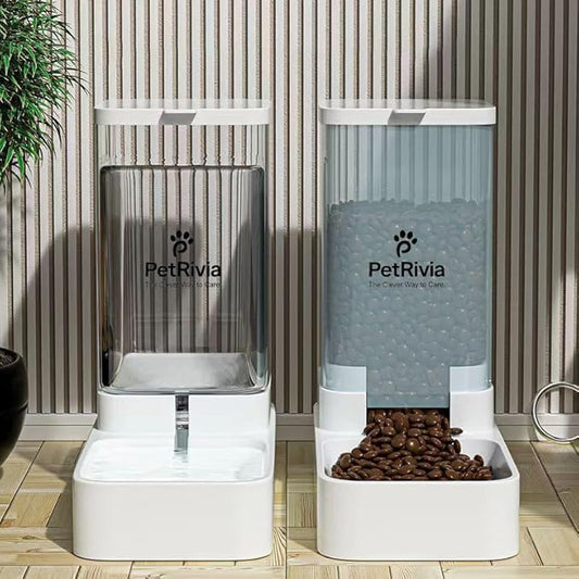 Automatic Pet Feeders Automatic Dog Food and Water Dispenser Water Dispenser for Dogs Gravity Water Dispenser Cat Feeders Automatic Cat Food Dog Water and Food Dispenser Gravity Pet Water Dispenser