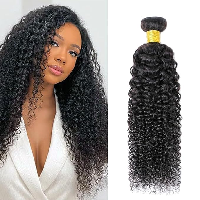 Selina Kinky Curly Brazilian Curly Hair Bundles Unprocessed Remy Hair Extensions Brazilian Virgin Human Hair 100 Gram/Bundle Natural Color (22Inch, Curly)