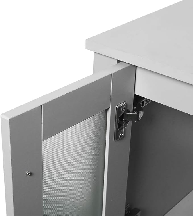 eclife 48" Modern Bathroom Vanity Sink Combo Freestanding Cabinet with Small Side Cabinet, Without Vessel Sink, Faucet, Drain (Gray Vanity Only)
