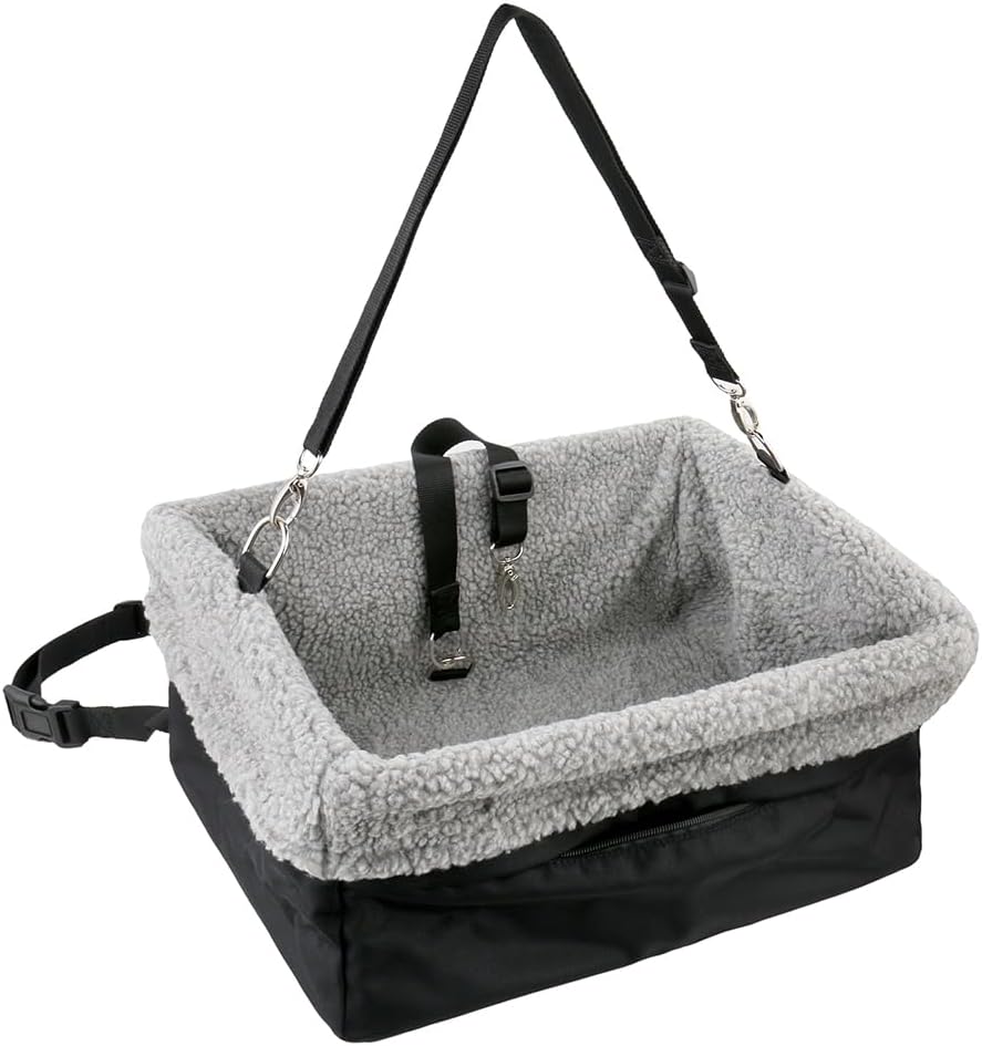 Dog Car Booster Seat — Padded, Collapsible, Up to 15lbs