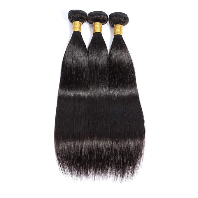 Selina Hair Straight 3 Bundles Human Hair 20 22 24 Inch Brazilian Virgin Hair 100% Human Hair 100g/Bundle Natural Black Color