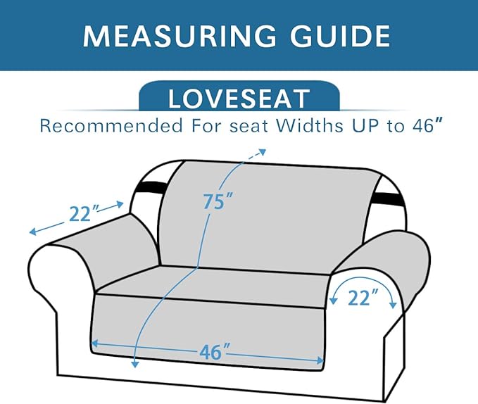 H.VERSAILTEX Reversible Loveseat Couch Cover for 2 Cushion Couch Water Resistant Loveseat Cover for Living Room Quilted Furniture Couch Cover Washable Couch Protector(Loveseat, Brown/Beige)