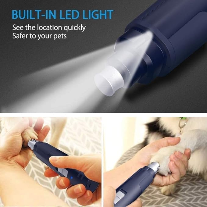 Pet Fountain 3L Clear Cat Water Fountain and Rechargeable 2 Speed Dog Nail Grinder Pet Water Dispenser