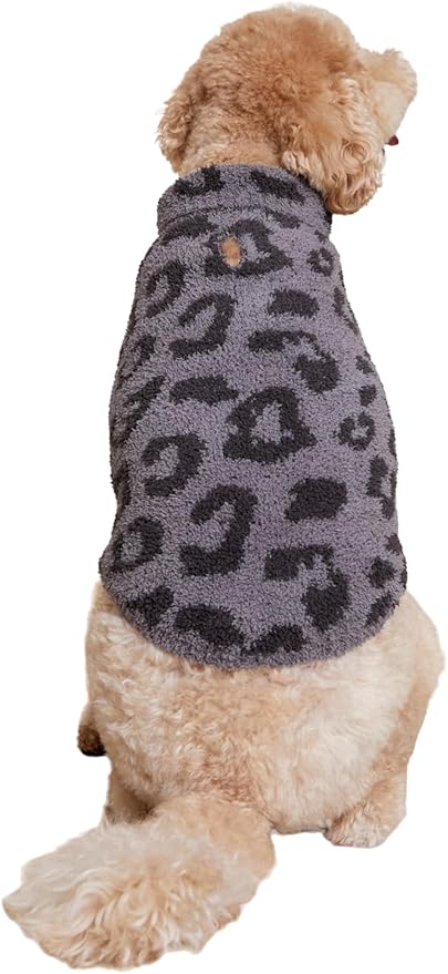 Barefoot Dreams® CozyChic® Barefoot in the Wild Pet Sweater, Graphite-Carbon, Medium