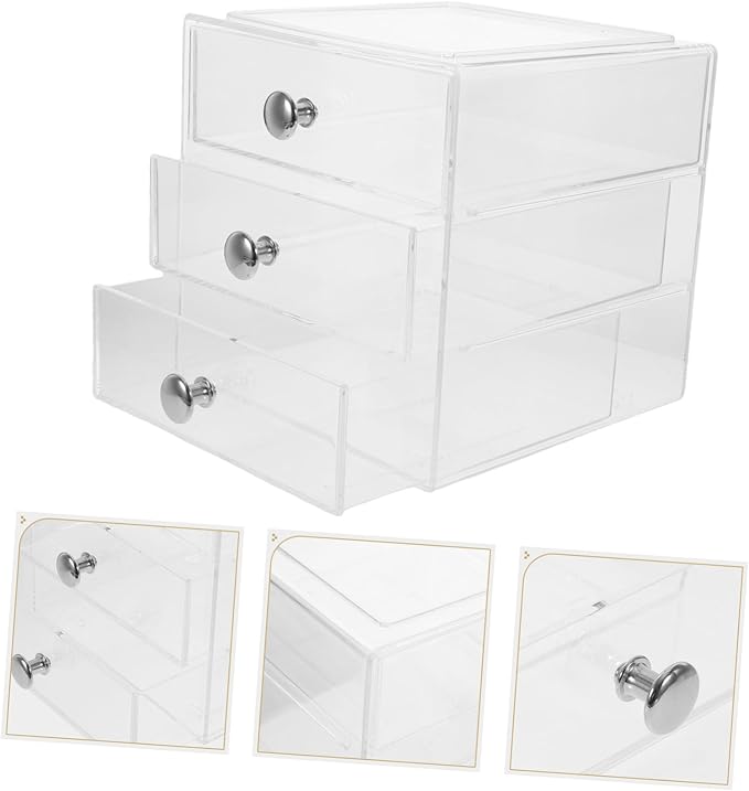 Organizer for Makeup Jewelry and Skin Care Stackable Storage Box Elegant Design for Home Office Use