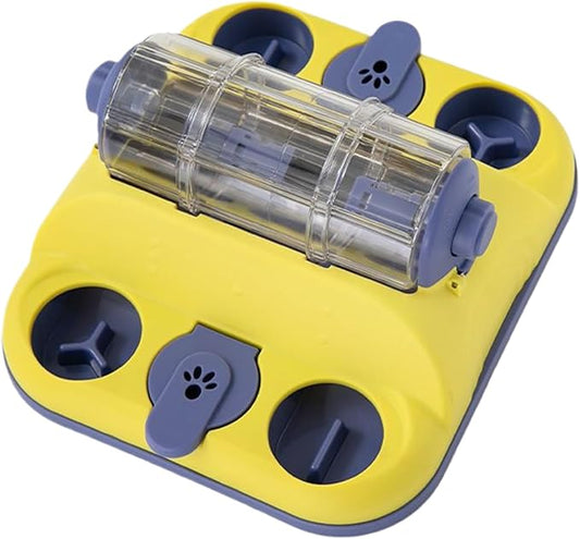Dog Treat Toy, with Adjustable Difficulty Feature, 31x28x16cm, Dog Slow Feeder Puzzle, Pet Brain Game Toy, Engaging Mental-Stimulation Feature, for Cat, Kitten, Training, Boredom, Enrichment
