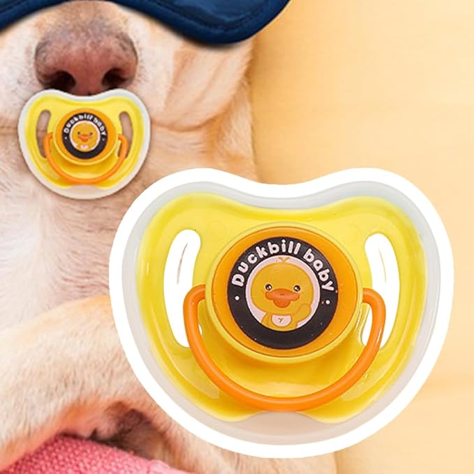 Dog Pacifier Chew – Silicone Bite Aid, Puppy Soother | Calming Training Toy Set, Lightweight Puppy Comfort Solution, Chew Toy for Medium Dog Relaxation