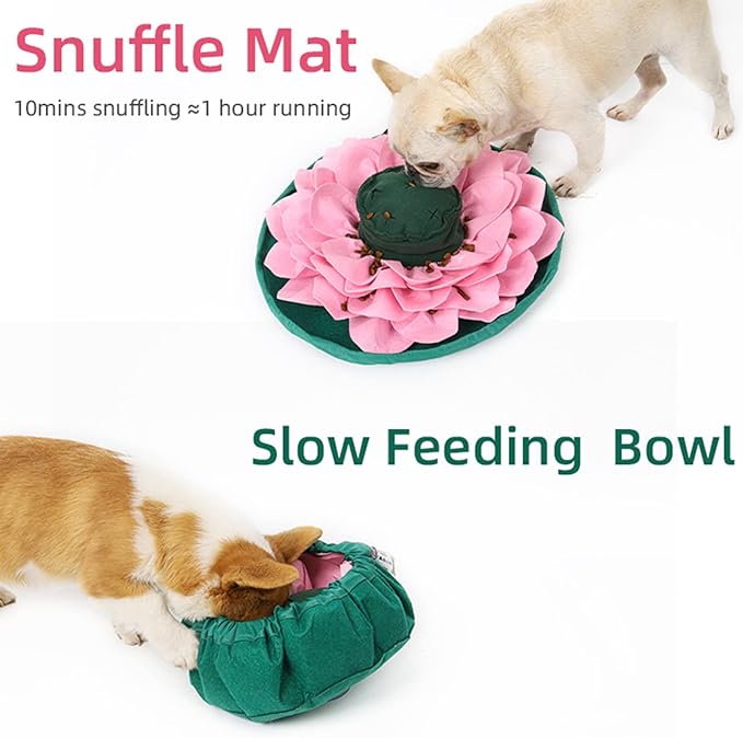 Pet Snuffle Mat for Dogs,Interactive Feed Game/Dog Puzzle Toy, Slow-Feeder-Bowl Travel Use,Simulating Grassland for Boredom, Encourages Natural Foraging Skills,Dog Treat Dispenser